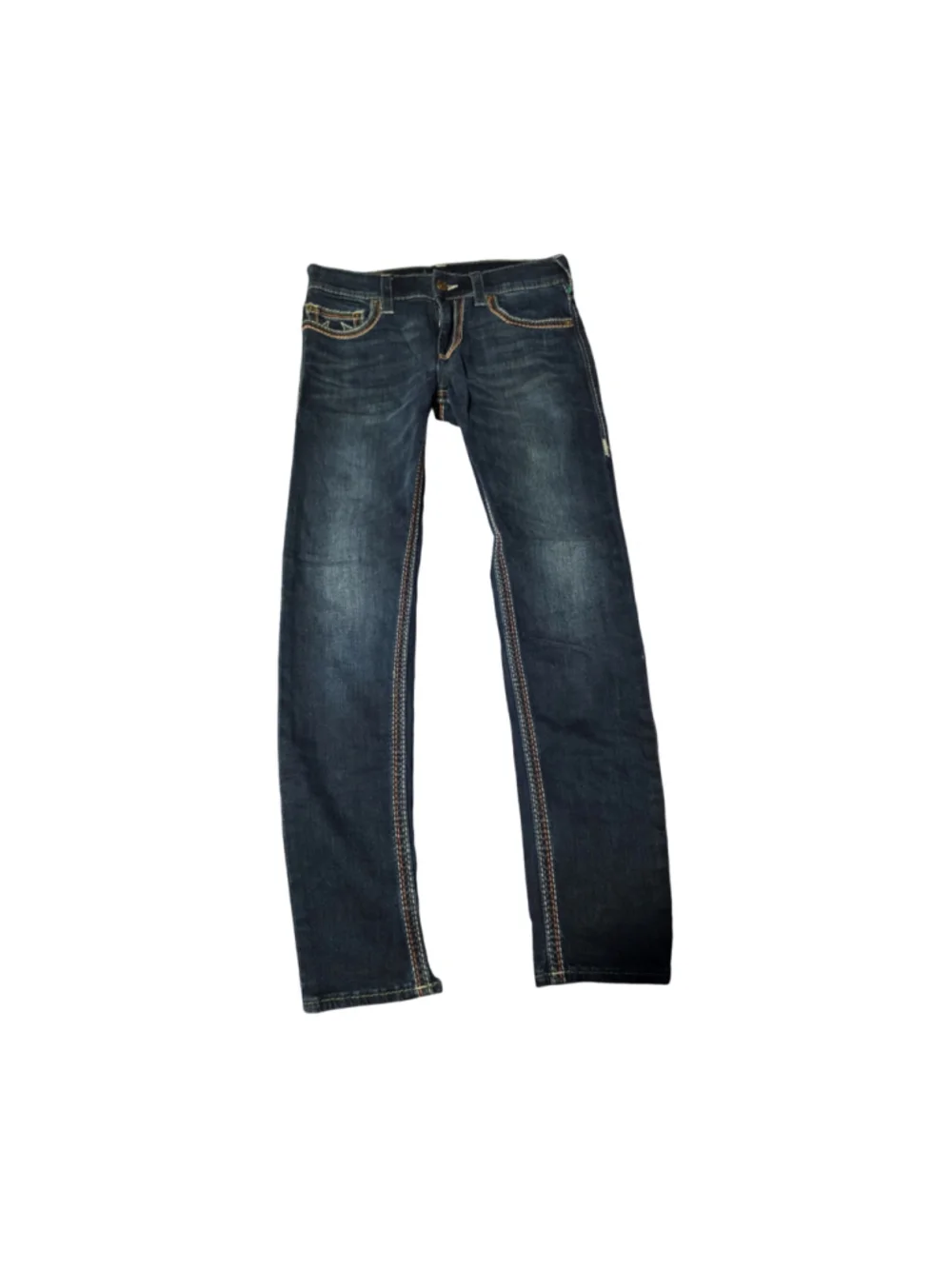 Men's True Religion Rocco Relaxed Skinny Jeans, Blue, Waist 30